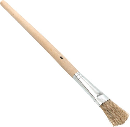 Emaillelackpinsel Länge 210 mm Breite 14 mm Höhe 5 mm Größe 3 helle Borste weißblech roher Holzstiel NÖLLE