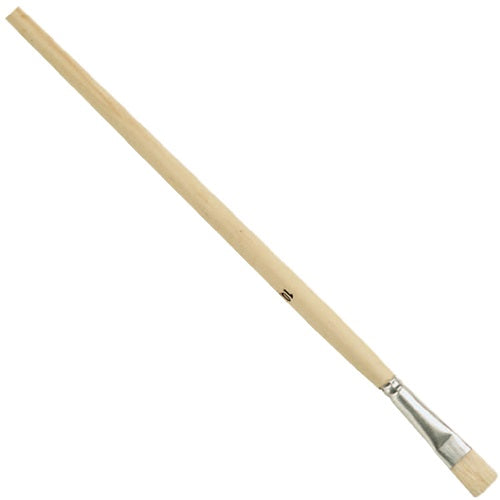 Gussowpinsel Größe 10 Breite 10 mm Spitzenqual helle Borsten weißblech langer roher Holzstiel NÖLLE