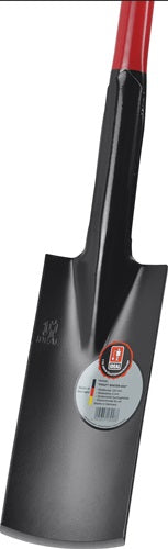 Kraftspaten 280 x 130 / 125 mm Größe 2 Slim Stahlrohrstiel mit Hartholzknauf IDEAL