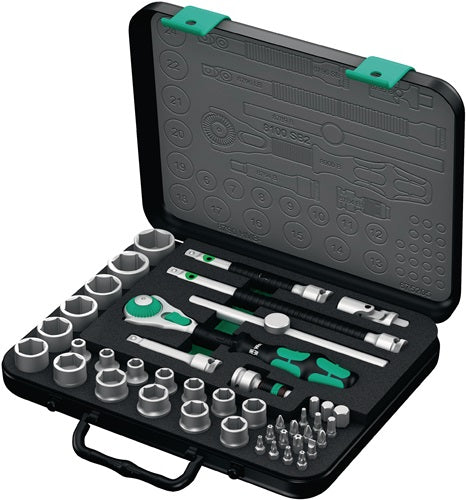 Steckschlüsselsatz 8100 SB2 Zyklop 43-teilig 3/8 ? Schlüsselweißen 6-24 mm Anzahl Zähne 72 6-Kant WERA