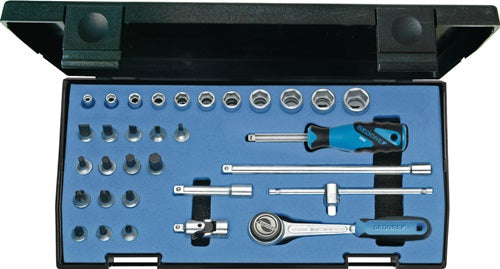 Steckschlüsselsatz 20 IMU-3 32-teilig 1/4 ? Schlüsselweißen 4-14 mm Anzahl Zähne 72 6-Kant GEDORE