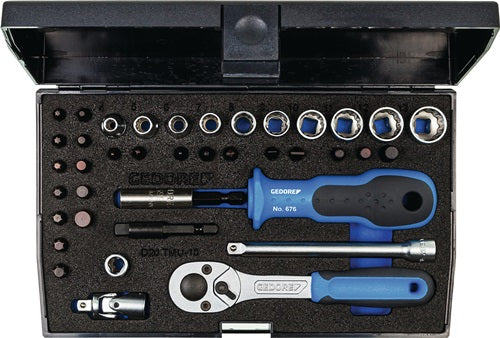 Steckschlüsselsatz D 20 TMU-10 40-teilig 1/4 ? Schlüsselweißen 4-13 mm Anzahl Zähne 24 12-Kant GEDORE