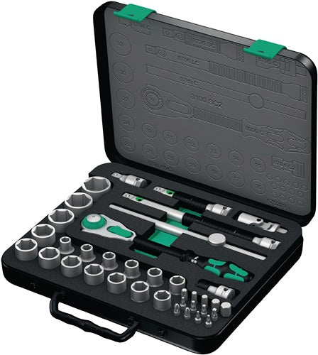 Steckschlüsselsatz Zyklop Speed 37-teilig 1/2 ? Schlüsselweißen 10-32 mm Anzahl Zähne 72 6-Kant WERA