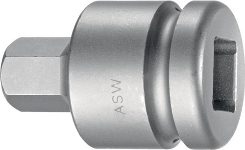 Kraftschraubersteckschlüsseleinsatz 745 3/4 ? Innensechskant Schlüsselweiße 17 mm Länge 62 mm ASW