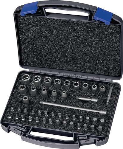 Kraftstecknusssatz 700 KS 46 OL 46-teilig 1/4 ? 6-KT/E/Schlitz/PH/PZD/i6-KT/T/XZN ASW