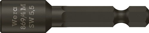 Steckschlüsseleinsatz 869/4M mit 6-Kant-Antrieb Schlüsselweiße 55 mm Länge 50 mm mit Magnet WERA
