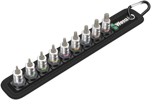 Steckschlüsselsatz Belt 3 9-teilig 1/4 ? T8 - T40 für Innen-TORX®-Schrauben WERA
