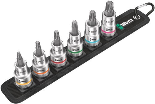 Steckschlüsselsatz Belt C 3 TORX® HF Zyklop 6-teilig 1/2 ? T25 - T55 WERA
