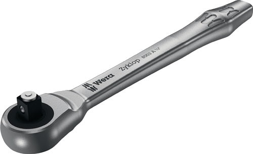 Durchsteckknarre Zyklop Metal push 1/4 ? 38 Zähne Länge 141 mm mit unverlierbarem Durchsteckvierkant WERA