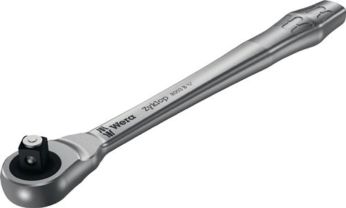 Durchsteckknarre Zyklop Metal push 3/8 ? 38 Zähne Länge 222 mm mit unverlierbarem Durchsteckvierkant WERA