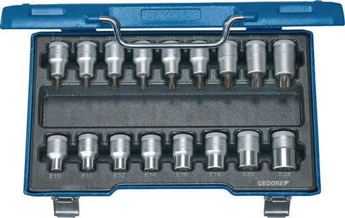 Steckschlüsselsatz ITX 19 TX-017 17-teilig 1/2 ? T20 - T60/E10 - E24 GEDORE