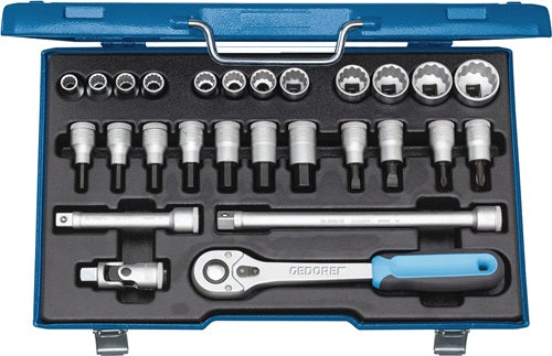 Steckschlüsselsatz D 19 IMU-10 27-teilig 1/2 ? Schlüsselweißen 10-30 mm Anzahl Zähne 32 12-Kant GEDORE