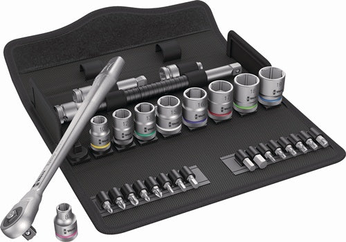Steckschlüsselsatz Zyklop Metal 8100 SB 7 29-teilig 3/8 ? Schlüsselweißen 8-19 mm Anzahl Zähne 76 6-Kant WERA