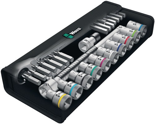 Steckschlüsselsatz Zyklop Metal 28-teilig 1/2 ? Schlüsselweißen 10-19 mm Anzahl Zähne 76 6-Kant WERA – Ansicht 4