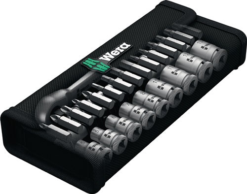 Steckschlüsselsatz 8100 SA 8 Zyklop 28-teilig 1/4 ? Schlüsselweißen 5-13 mm Anzahl Zähne 72 6-Kant WERA – Ansicht 5