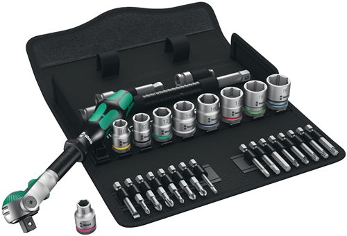 Steckschlüsselsatz Zyklop Speed 8100 SB 6 29-teilig 3/8 ? Schlüsselweißen 8-19 mm Anzahl Zähne 72 6-Kant WERA