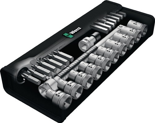 Steckschlüsselsatz Zyklop Metal 28-teilig 1/2 ? Schlüsselweißen 10-19 mm Anzahl Zähne 72 6-Kant WERA – Ansicht 5