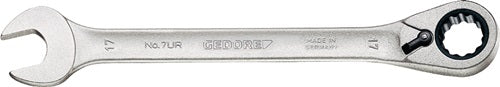 Maulringratschenschlüssel 7 UR Schlüsselweiße 12 mm Länge 170 mm umschaltbar Ringseite 13 ° GEDORE