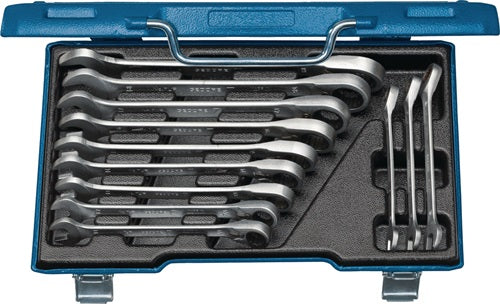 Maulringratschenschlüsselsatz 7 UR-012 12-teilig Schlüsselweißen 8-19 mm umschaltbar GEDORE
