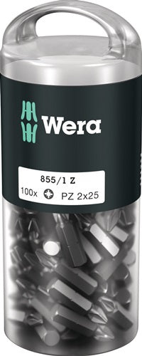 Bitgroßpackung 855/1 Z 1/4 ? PZD 2 Länge 25 mm DIN ISO 1173 Form C 63 100St/Box WERA