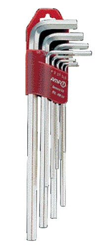 Winkelschraubendrehersatz 911L-HM9D 9-teilig Kunststoffhalter SW 15 - 10 mm lang CV-Stahl AMF