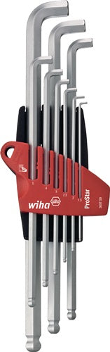 Winkelschraubendrehersatz 369T S9 9-teilig ProStar-Halter SW 15 - 10 mm lang Kugelkopf CV-Stahl WIHA