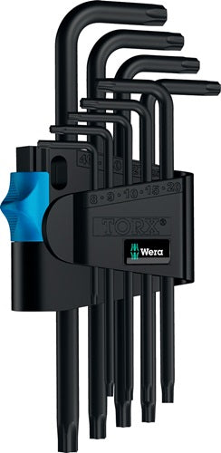 Winkelschraubendrehersatz 967 L 9-teilig T8 - T40 mit Haltefunktion WERA