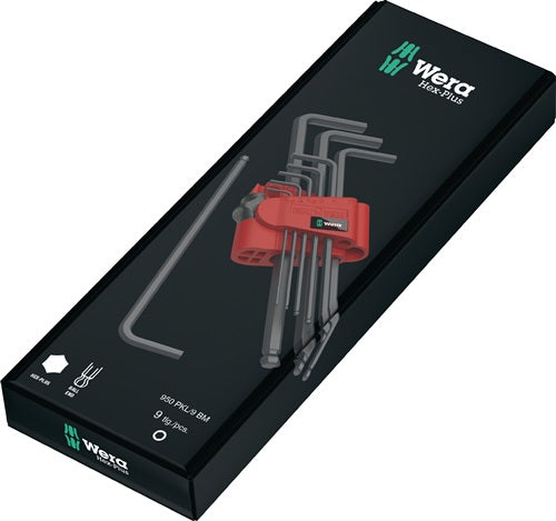 Winkelschraubendrehersatz 950 PKL/9 BM N 9-teilig Kunststoffhalter SW 15 - 10 mm lang Kugelkopf WERA – Ansicht 4