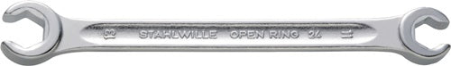 Doppelringschlüssel OPEN-RING 24 10 x 12 mm 160 mm mit 6kant STAHLWILLE