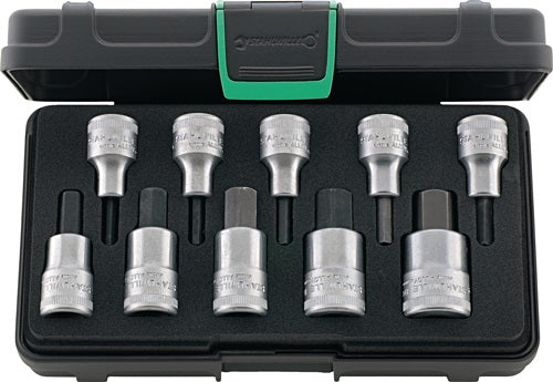 Steckschlüsselsatz 54/10 10-teilig 1/2 ? 4 - 19 mm für Innen-6-kant STAHLWILLE