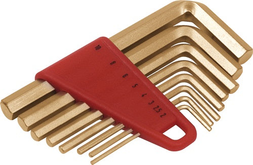 Sechskantwinkelschraubendrehersatz 8-teilig SW 2 - 10 mm Aluminium-Mehrstoff-Bronze ENDRES TOOLS