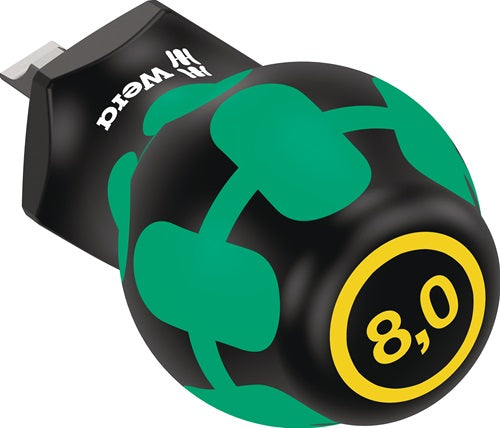 Schraubendreher 335 Stubby Schneidenbreite 8 mm Klingenlänge 245 mm 2-Komponentengriff Rundklinge WERA – Ansicht 3