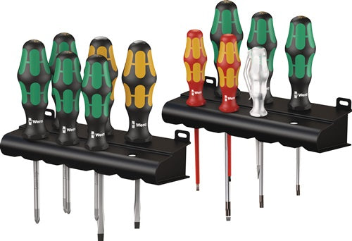 Schraubendrehersatz Kraftform XXL 12-teilig Schlitz / PH / PZD Kraftformgriff WERA