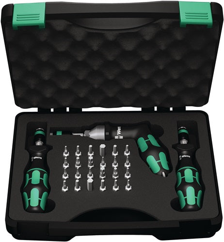 Drehmomentschraubendrehersatz 7440/41/42 27-teilig 03-6 Nm einstellbar WERA