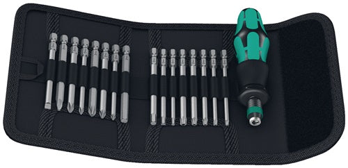 Schraubendrehersatz KK 60 17-teilig mit Handhalter und Wechselklingen Falttasche WERA