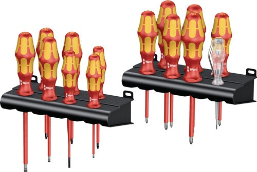 Schraubendrehersatz Kraftform Big Pack 100 VDE 16-teilig Schlitz/PH/PZD/TX/+-(SL/PZD) mit Wandhalterung VDE WERA