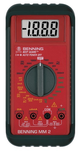Multimeter MM 2 01 mV-750 V AC 01 mV-1000 V DC RMS BENNING