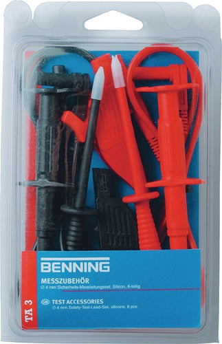 Messleitungssatz TA 3 044126 8-teilig Messspitzen-Ø 4 mm Länge 1000 mm BENNING