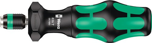Bithandhalter 826 T Kraftform Turbo mit Schnellwechselfutter 2-Komponentengriff WERA