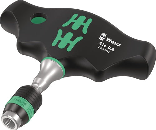 Bithalter 416 RA 1/4 ? Ratsche mit Feinverzahnung Klingenlänge 45 mm 2-Komponentengriff WERA