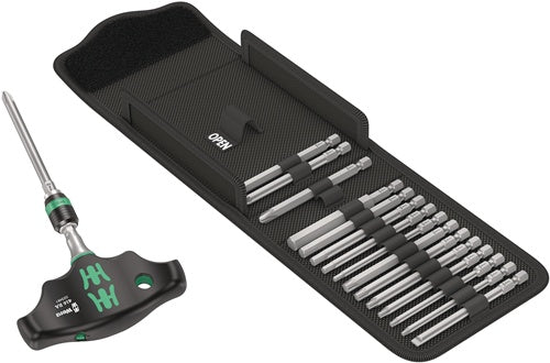 Bitsortiment KK 400 RA Set 1 17-teilig PH/PZD/TX/6kant/Schlitz WERA
