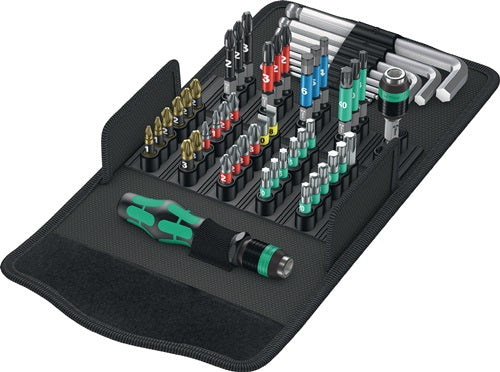 Bitsortiment KK 100 52-teilig Schlitz/PH/PZD/TX/6Kt WERA