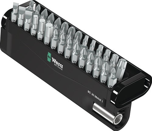 Bitsortiment Bit-Check 30 Metal 1 30-teilig Schlitz/PH/PZD/TX/6Kt WERA