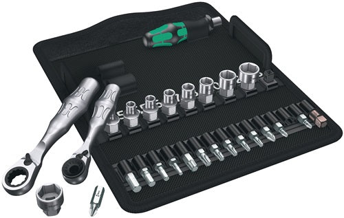 Steckschlüsselsatz KK Zyklop Mini 2 27-teilig 1/4 ? Schlüsselweißen 4-13 mm Anzahl Zähne 60/60 6-Kant WERA