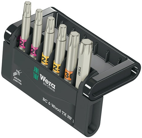 Bitsortiment Bit-Check 6 Wood TX HF 1 6-teilig TX WERA