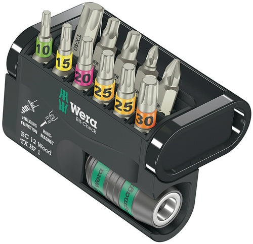 Bitsortiment Bit-Check 12 Wood TX HF 1 12-teilig PZD/TX-HF/TX WERA