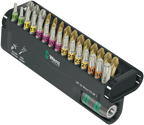 Bitsortiment Bit-Check 30 Wood TX HF 1 30-teilig PH/PZD/TX-HF WERA
