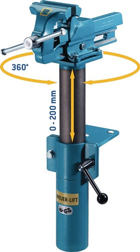 Höhenverstellgerät HEUER Lift für Backenbreite 120 mm um 360° drehbar HEUER