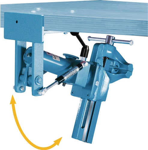 Abklapp- und Höhenverstellgerät für Backenbreite 140 mm abklappbar 360° drehbar HEUER – Ansicht 3