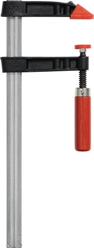 Temperguss-Schraubzwinge Spannweiße 400 mm Ausladung 120 mm Holzgriff 30 x 8 mm